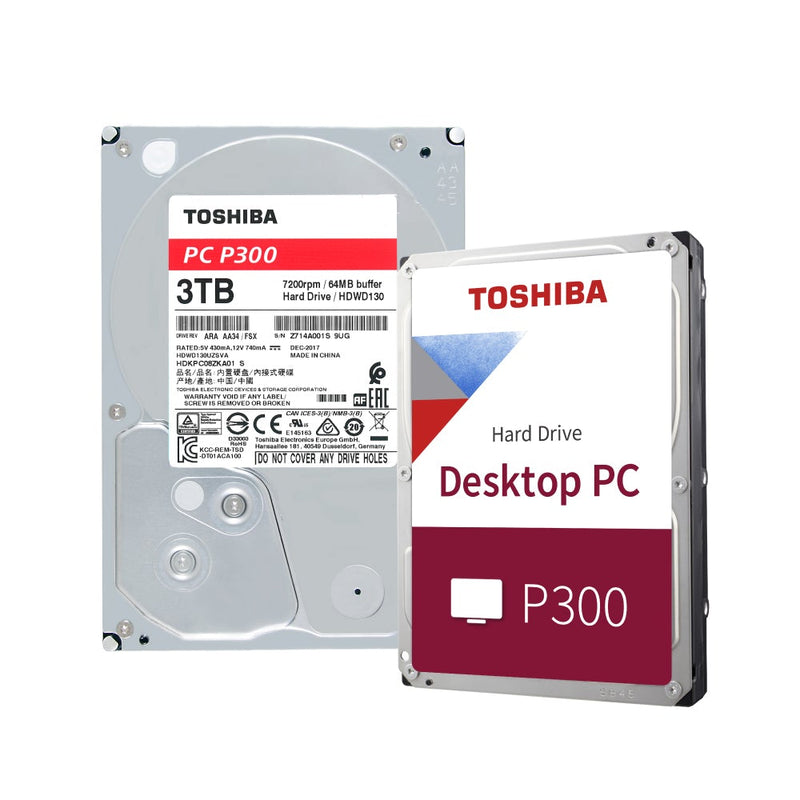 Toshiba P300 Desktop PC Internal Hard Drive 7200 RPM SATA 6Gb/s 64 MB Cache 3.5 inch