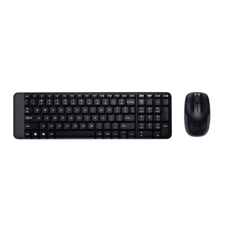 Logitech MK220 Compact Wireless Keyboard and Mouse Combo for Windows, 2.4 GHz Wireless with Unifying USB-Receiver, Wireless Mouse, 24 Month Battery Life, PC/Laptop